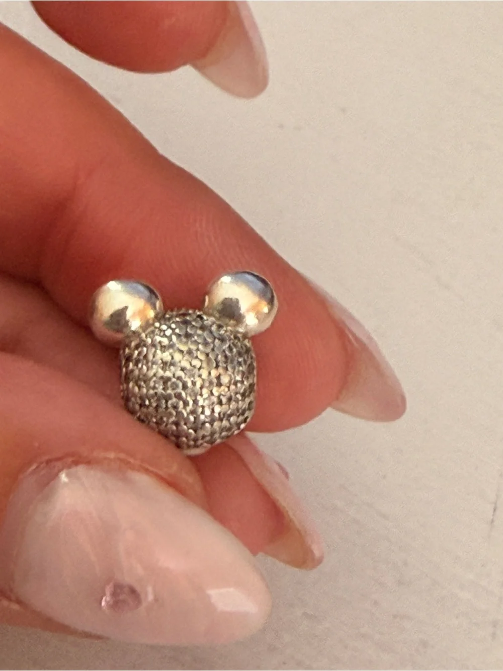 Pandora Sterling Silver Mickey pave Charm